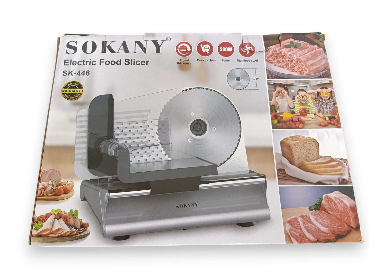 🔥 Cortadora Elétrica de Alimentos SOKANY 500W – Corte Profissional em Casa