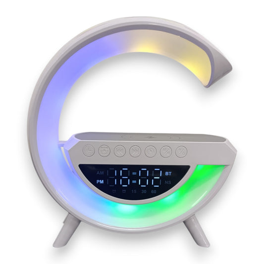 Coluna Bluetooth com Rádio FM, Relógio, Despertador e Power Bank – Multifunções 6 em 1