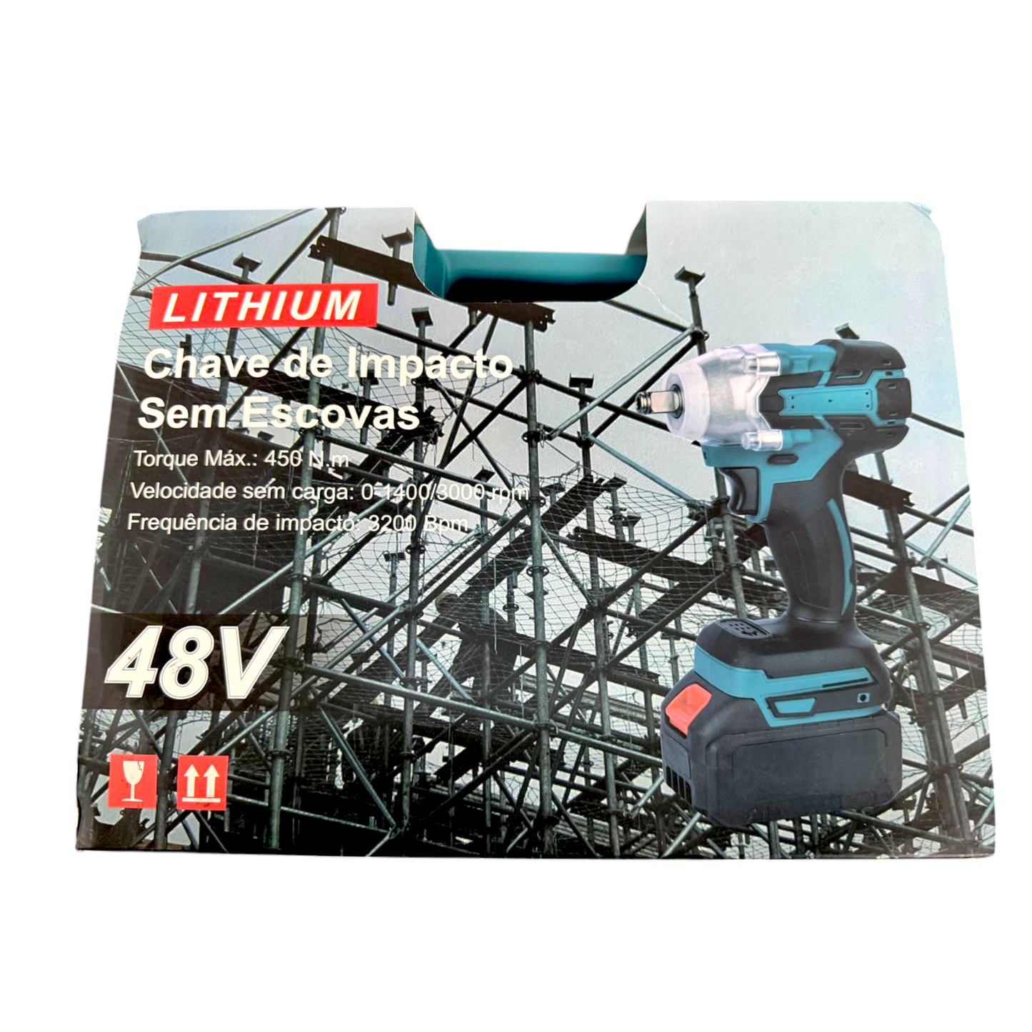 Máquina de Impacto 48V com 2 Baterias e Mala de Transporte